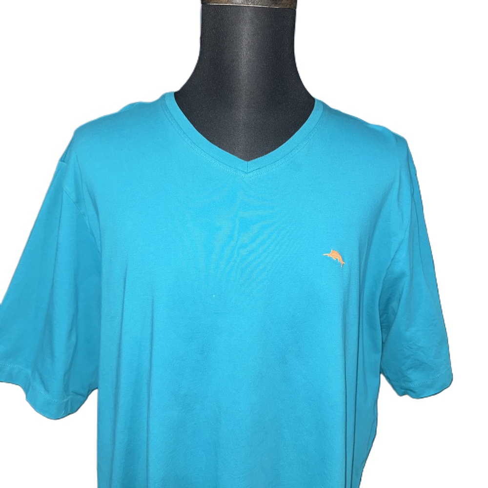 Tommy Bahama New Bali Skyline V Neck T-Shirt in Blue-Size XXL - Picture 3 of 10